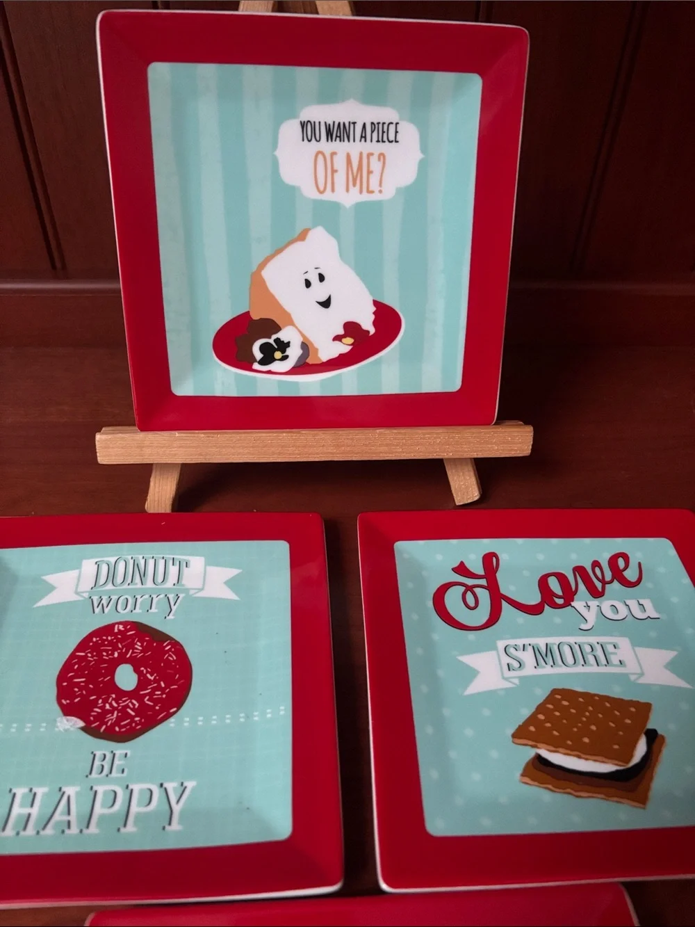 Set of 4 Art of Ginger Oliphant 4 Small Square 6